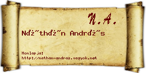 Náthán András névjegykártya